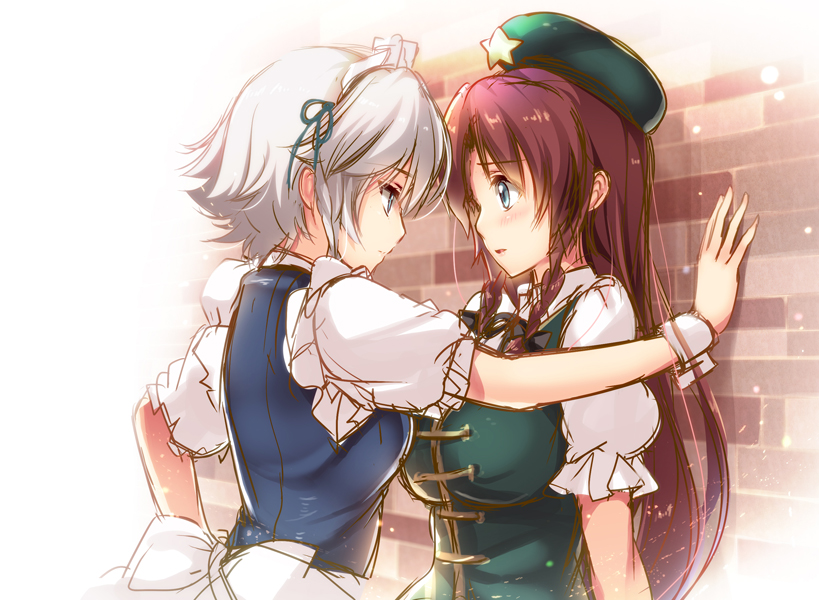 izayoi sakuya and hong meiling (touhou) drawn by monety