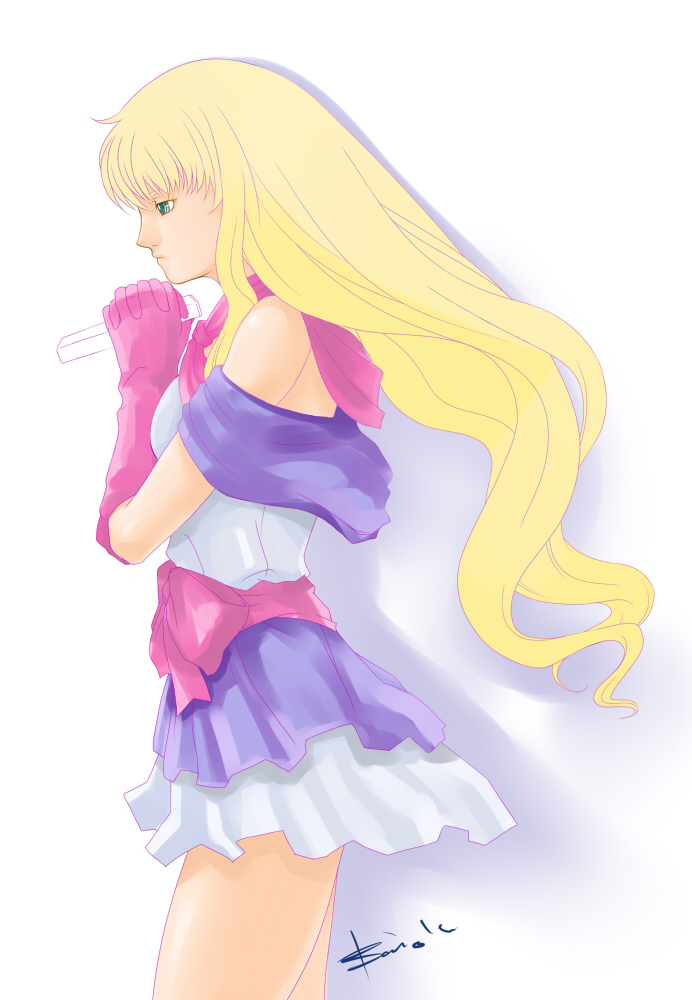 sheryl nome and lynn minmay (macross and 1 more) drawn by baiola