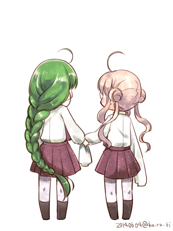 makigumo and yuugumo (kantai collection) drawn by koruri