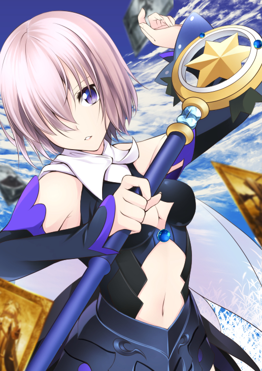 mash kyrielight and magical sapphire (fate and 2 more) drawn by mimamui