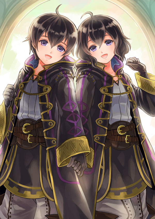 female morgan and male morgan (fire emblem and 1 more) drawn by akuru_(akr369akr)