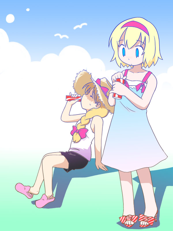 kirisame marisa and alice margatroid (touhou) drawn by shaomin