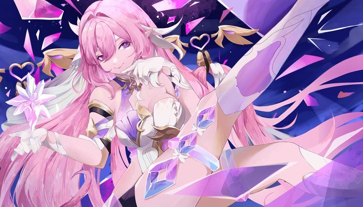 elysia (honkai and 1 more) drawn by 0ishur