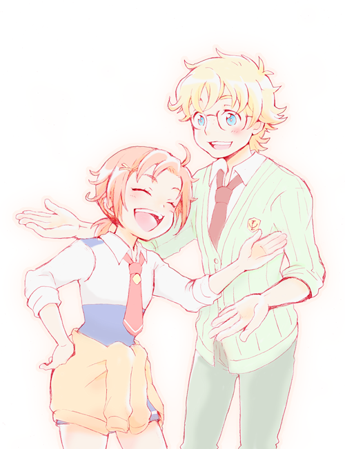 hino akane and brian taylor (precure and 1 more) drawn by t9634