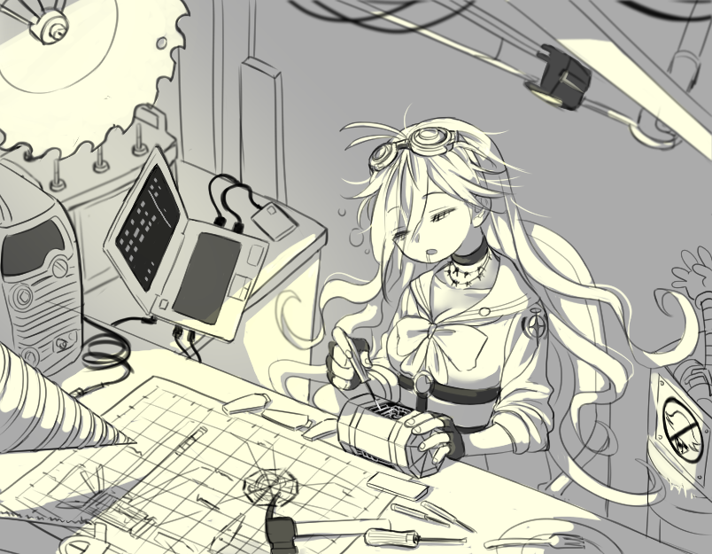 iruma miu (danganronpa and 1 more) drawn by overine19