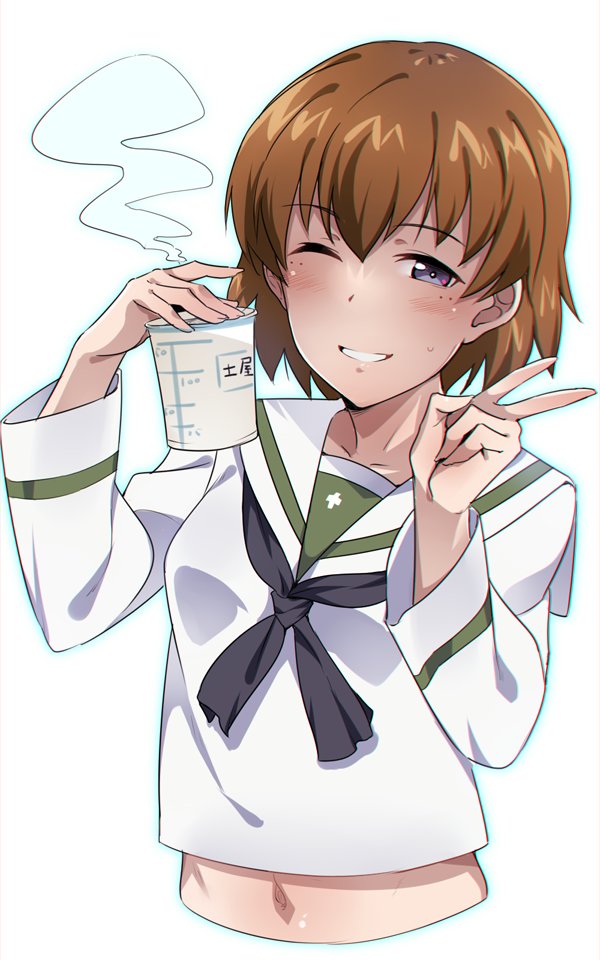 tsuchiya (girls und panzer) drawn by em_(totsuzen_no_hakike)