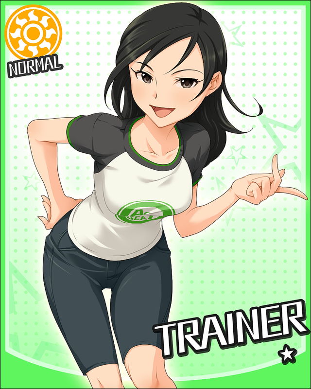 trainer and aoki mei (idolmaster and 1 more)
