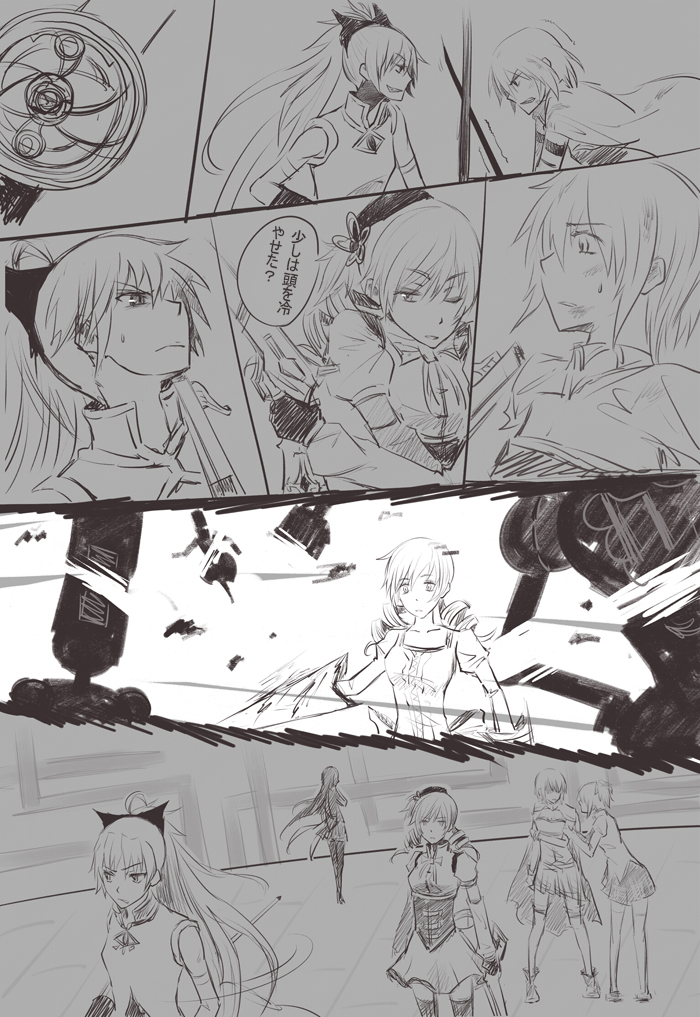 akemi homura, kaname madoka, miki sayaka, sakura kyoko, tomoe mami, and 2 more (mahou shoujo madoka magica) drawn by die_(die0118)