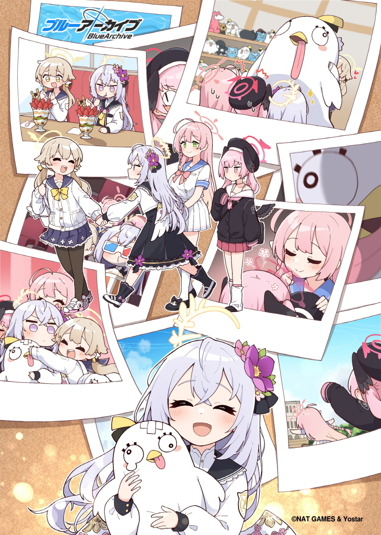 koharu, hanako, hifumi, azusa, peroro, and 4 more (blue archive) drawn by junsuina_fujunbutsu
