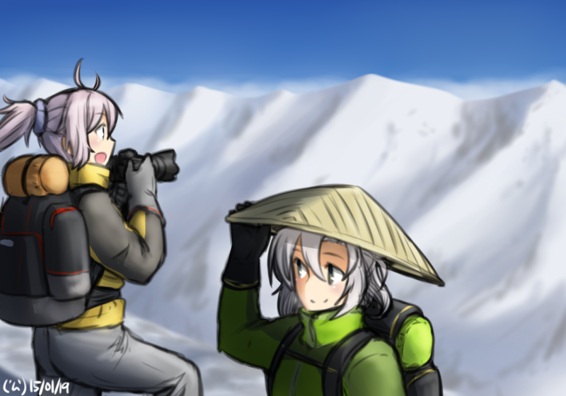 aoba and kinugasa (kantai collection) drawn by hamu_koutarou