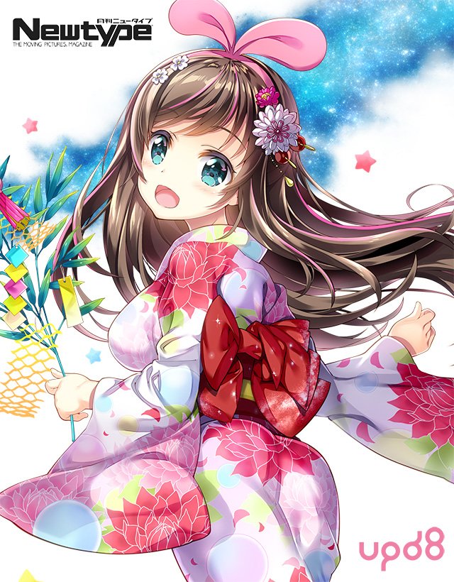 kizuna ai (kizuna ai inc. and 1 more) drawn by fujima_takuya