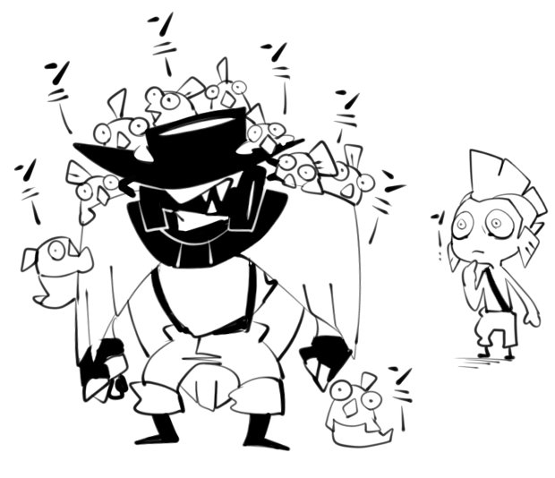 smallfry, chum, and steelhead (splatoon and 1 more) drawn by sido_(slipknot)