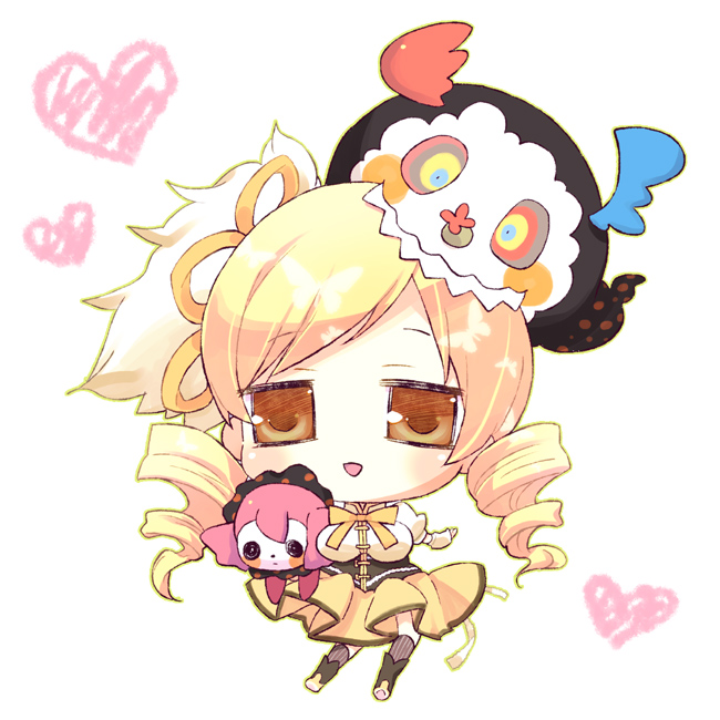 tomoe mami and charlotte (mahou shoujo madoka magica) drawn by takamura_masaya