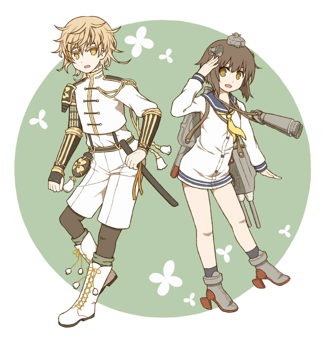 yukikaze and monoyoshi sadamune (kantai collection and 1 more) drawn by mozukusa