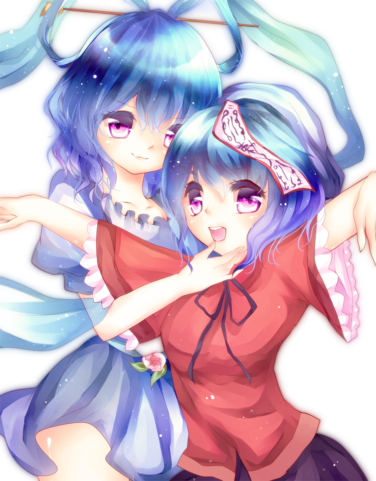 kaku seiga and miyako yoshika (touhou) drawn by yuyu_haruko