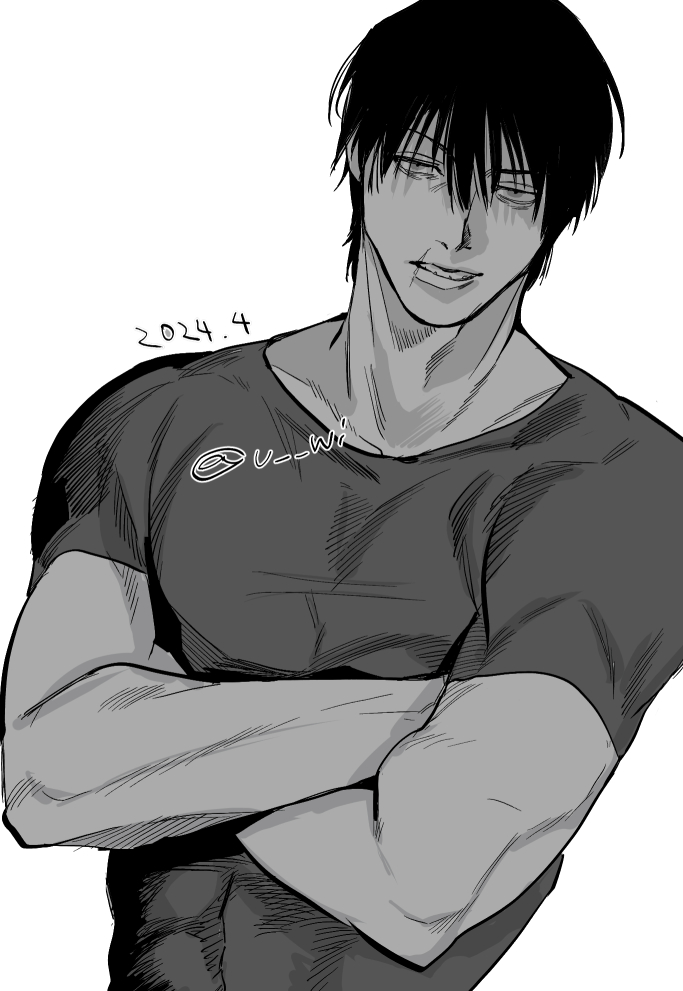 fushiguro touji (jujutsu kaisen) drawn by uu_(u_wi)