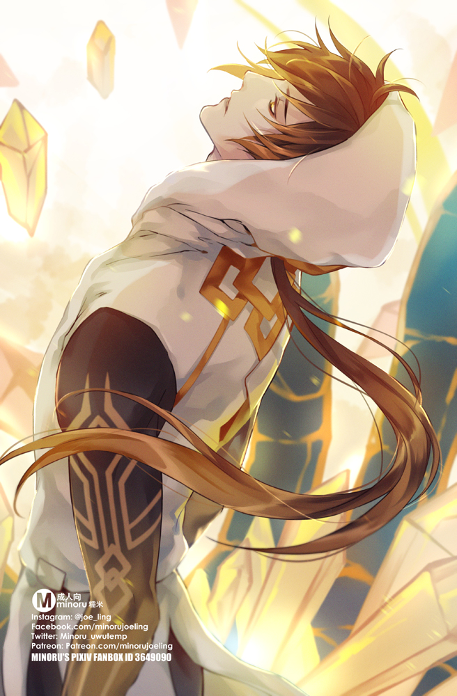 zhongli (genshin impact) drawn by minoru_(minoru_uwutemp)