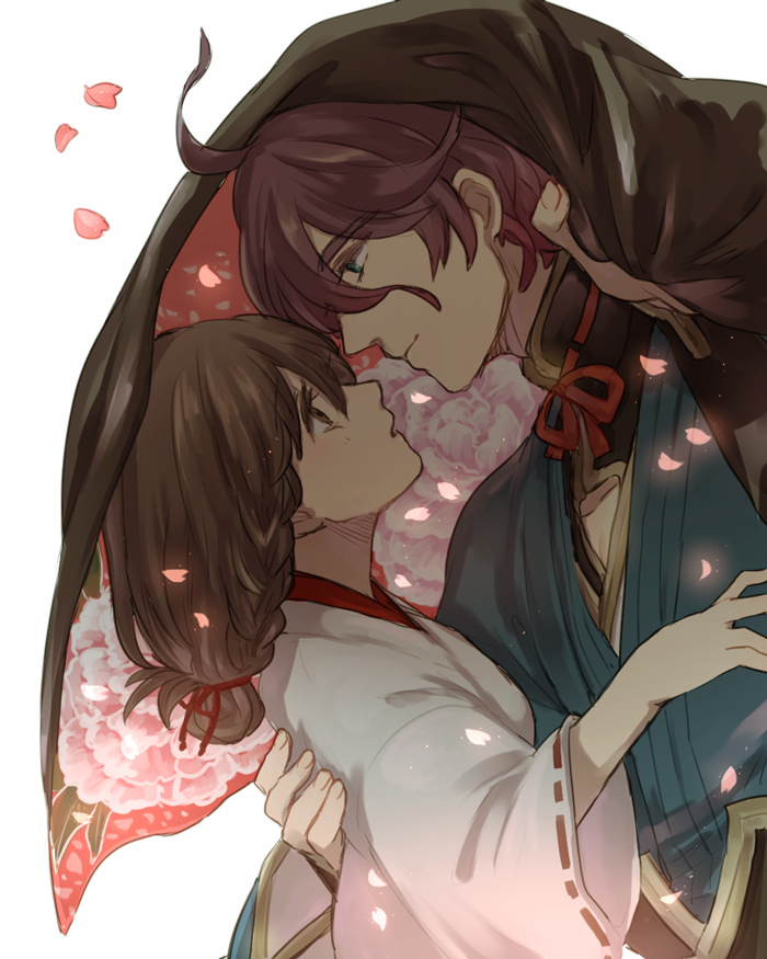 saniwa, female saniwa, and kasen kanesada (touken ranbu) drawn by miyako_(nientetnein)