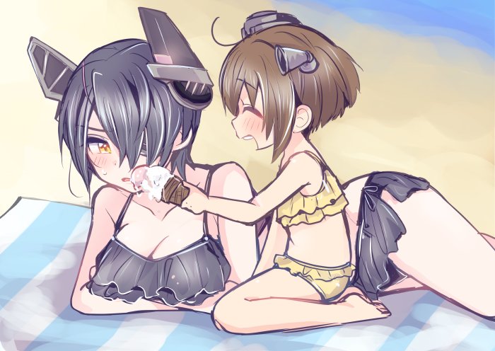 tenryuu and yukikaze (kantai collection) drawn by onigiri_noka