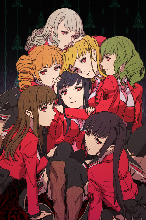 mammon, lucifer, asmodeus, beelzebub, belphegor, and 2 more (umineko no naku koro ni) drawn by egawa_satsuki