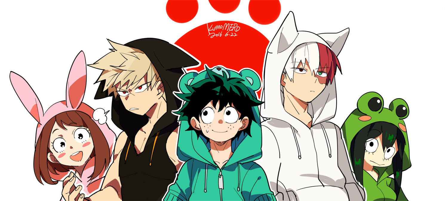 Uraraka Ochako Asui Tsuyu Midoriya Izuku Bakugou Katsuki And Todoroki Shouto Boku No Hero Academia Drawn By Yanzhan Danbooru