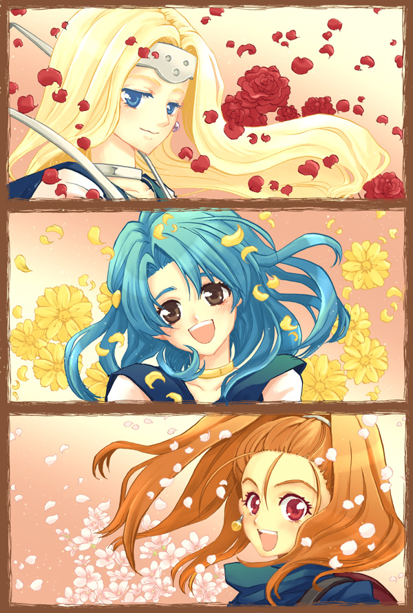 barbara, mireyu, and tania (dragon quest and 1 more) drawn by momo_(gomenne)