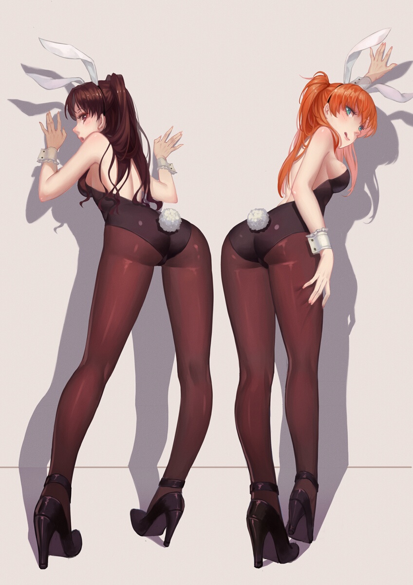 souryuu asuka langley and tohsaka rin (fate and 2 more) drawn by bojue_yu_yaojing_695657