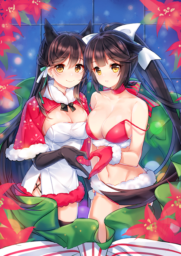 atago and takao (azur lane) drawn by pf