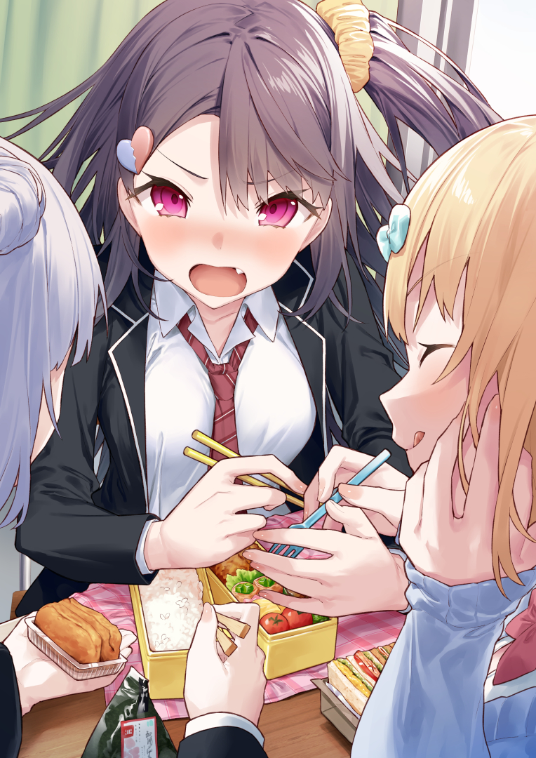munakata hinano, itou chieri, and akizuki kei (original) drawn by tokuno_yuika