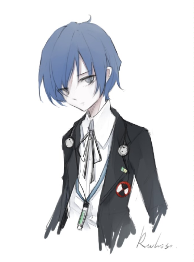 yuuki makoto (persona and 1 more) drawn by ruliso
