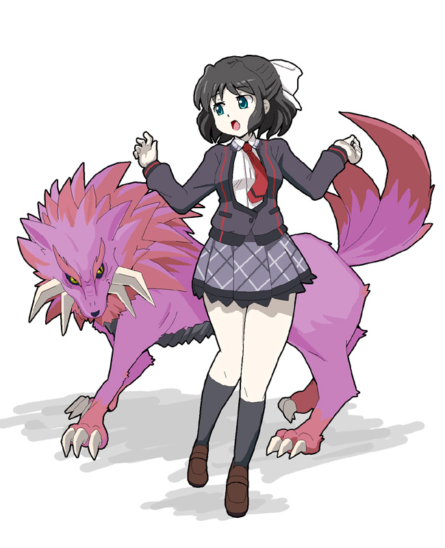 kohinata miku and luceid (senki zesshou symphogear and 2 more) drawn by iceax