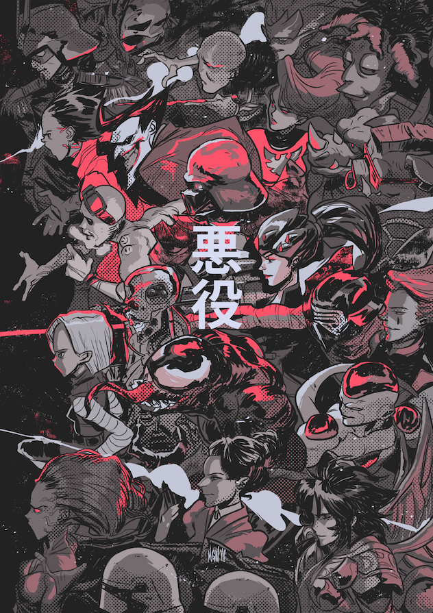 android 18, widowmaker, char aznable, venom, griffith, and 19 more (gundam and 28 more) drawn by felipe_magana