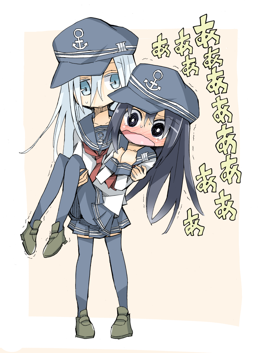 hibiki and akatsuki (kantai collection) drawn by tsumiki_sata