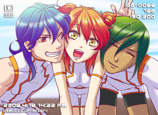 nena trinity, michael trinity, and johann trinity (gundam and 1 more)