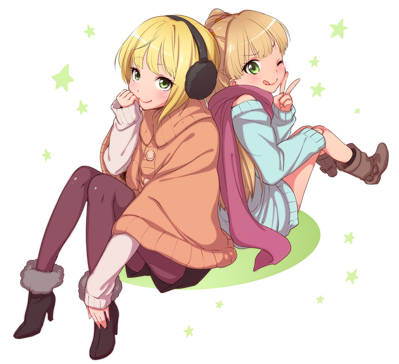 jougasaki rika and miyamoto frederica (idolmaster and 1 more) drawn by kanya_pyi