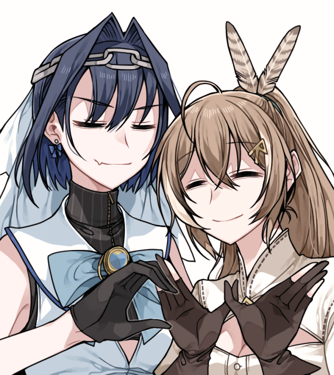 ouro kronii and nanashi mumei (hololive and 1 more) drawn by clipe