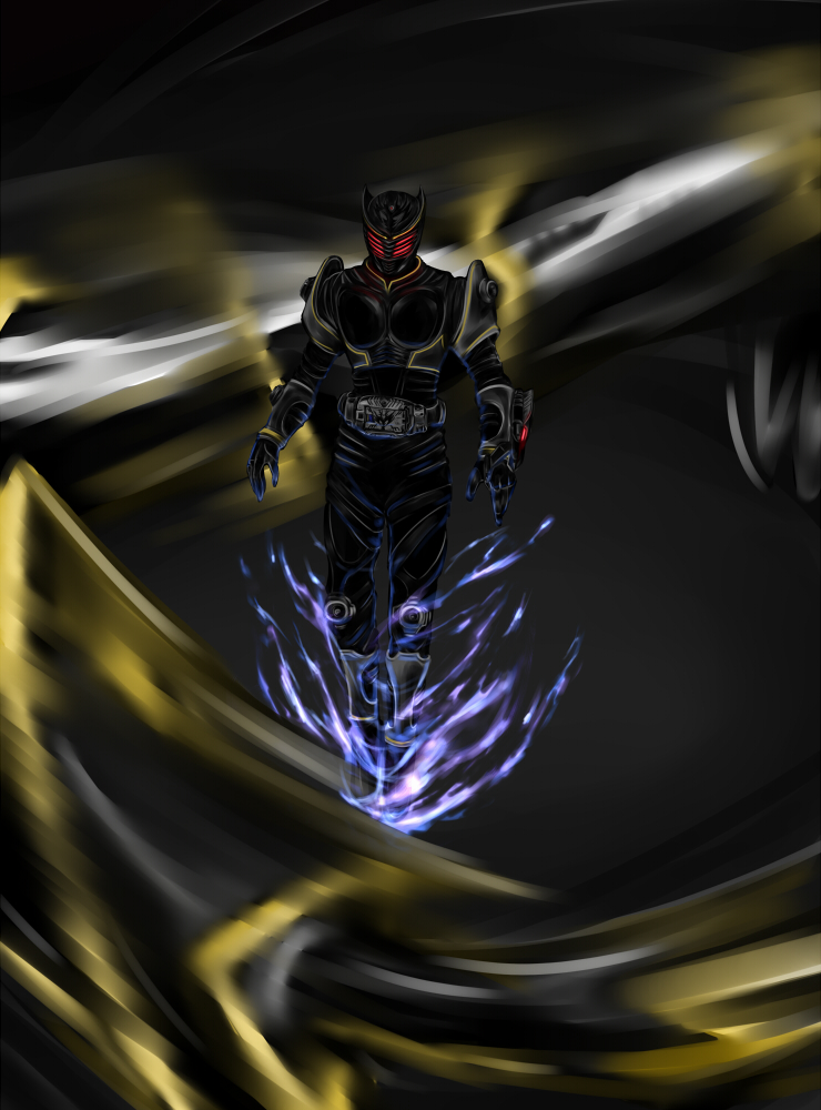 kamen rider ryuga and dragblacker (kamen rider and 2 more) drawn by hitsuji_bako