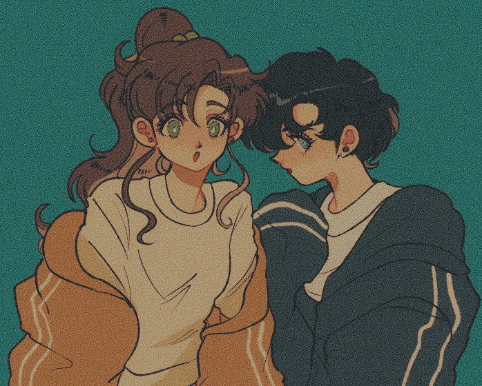 mizuno ami and kino makoto (bishoujo senshi sailor moon) drawn by pikurusu