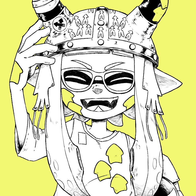 inkling player character and inkling girl (splatoon and 1 more) drawn by mattsun
