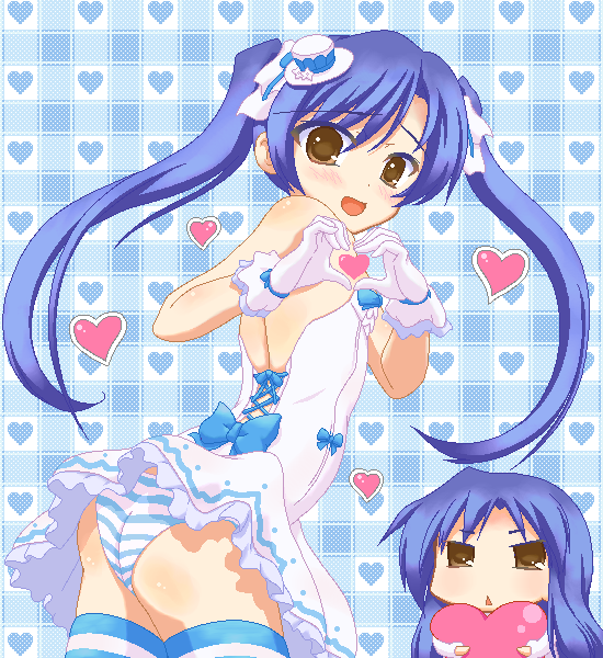 kisaragi chihaya and chihyaa (idolmaster and 2 more) drawn by marimo_(artist)
