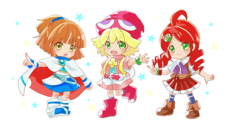 arle nadja, puyo, amitie, and andou ringo (puyopuyo and 1 more) drawn by higurashi_73