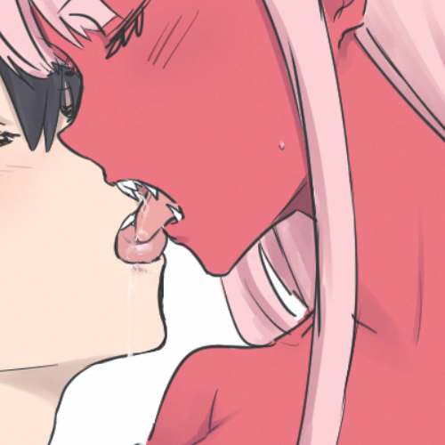 zero two and hiro (darling in the franxx) drawn by k_016002