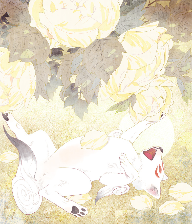 chibiterasu (ookami and 1 more) drawn by nobingo