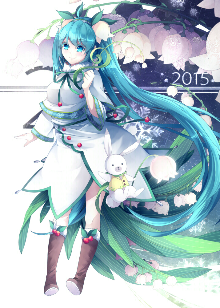 hatsune miku, yuki miku, and rabbit yukine (vocaloid) drawn by lyodi