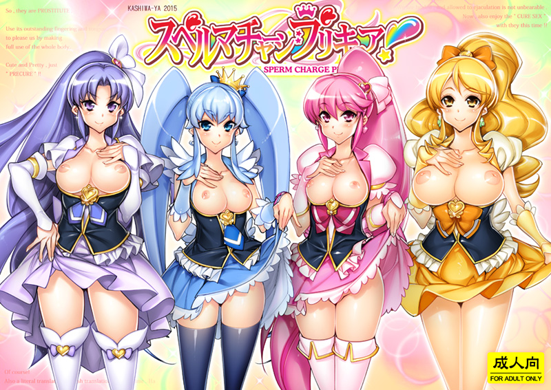 shirayuki hime, aino megumi, oomori yuuko, cure lovely, cure princess, and 3 more (precure and 1 more) drawn by hiyohiyo