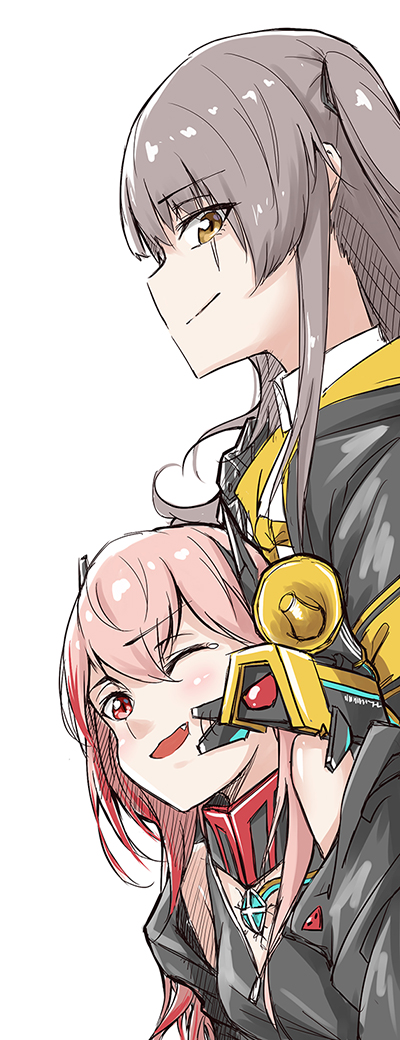 ump45, m4 sopmod ii, ro635, dinergate, and banana (girls' frontline) drawn by a_bao