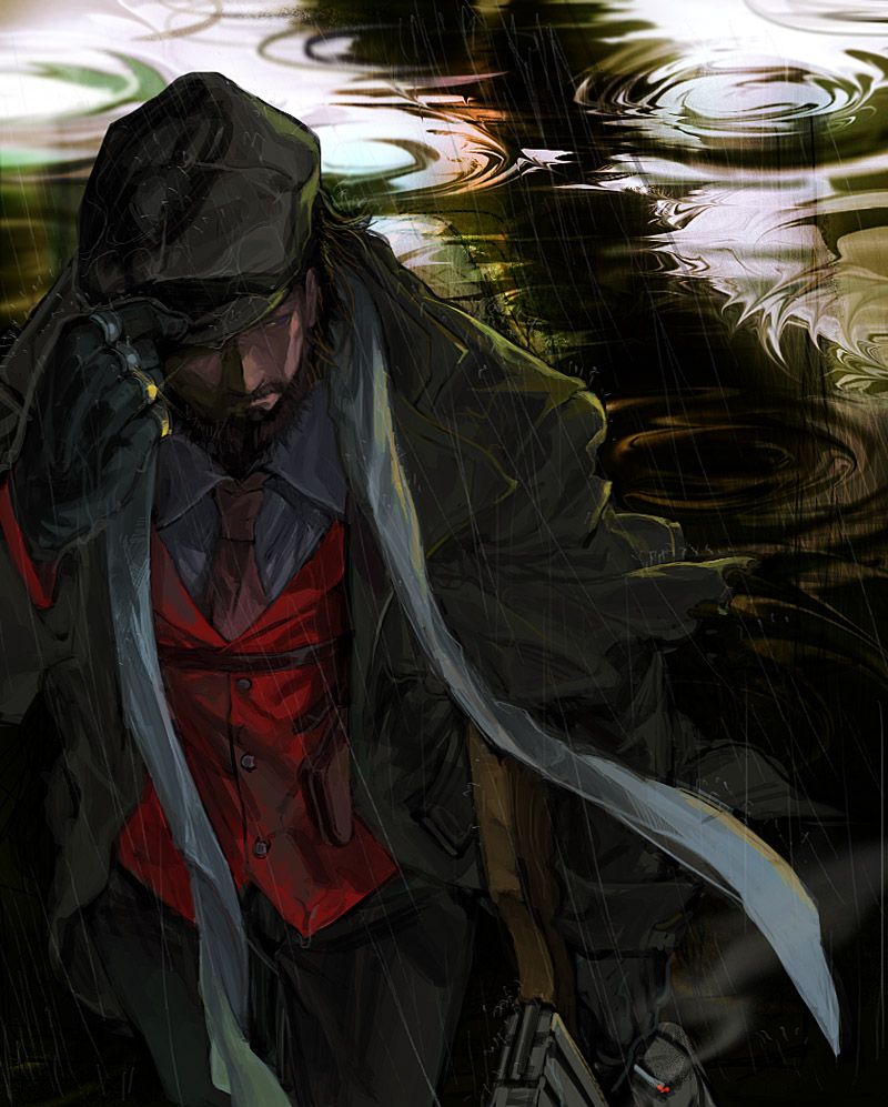 graves and crime city graves (league of legends) drawn by goto-ri