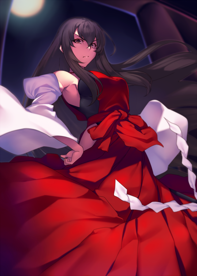 sendai hakurei no miko (touhou and 1 more) drawn by kaiza_(rider000)