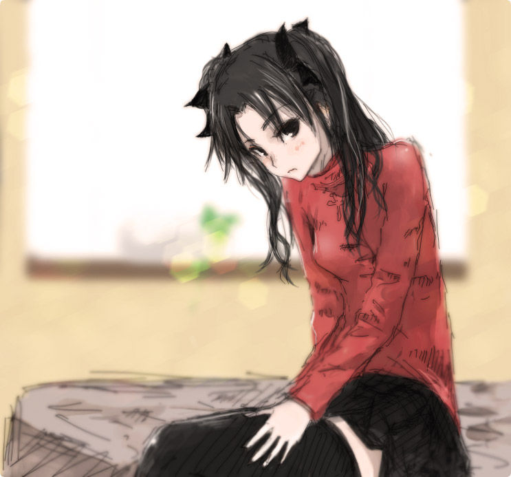 tohsaka rin (fate and 1 more) drawn by koromoya
