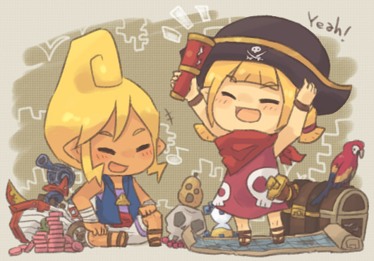 tetra and aryll (the legend of zelda and 1 more) drawn by tsutsuji